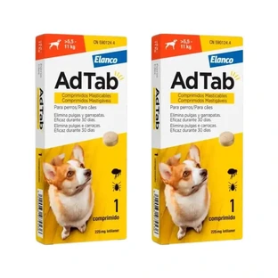Adtab 225Mg Chewable tablets for dogs 5.5-11kg, 2 tablets