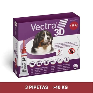 Vectra 3D Hund +40 kg, 3 Pipetten