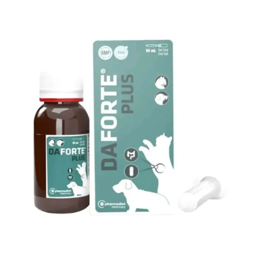 Daforte Plus Oral Gel 50 ml Antidiarrhéique pour chiens et chats