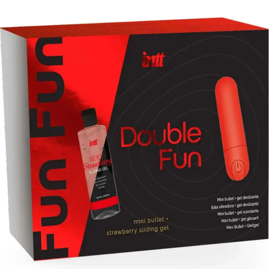 Intt Double Fun Kit mit Bullet-Vibrator und Erdbeer-Massagegel