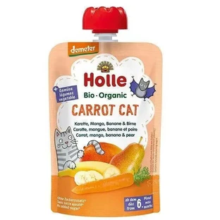 Carotte, mangue, banane et poire Holle Pouche