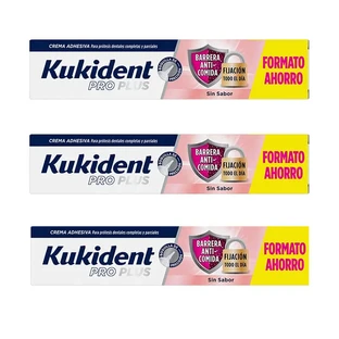 Kukident Triplo Pro Plus Sans Goût Triplo Pro Plus Barrière, 3 X 57 Gr
