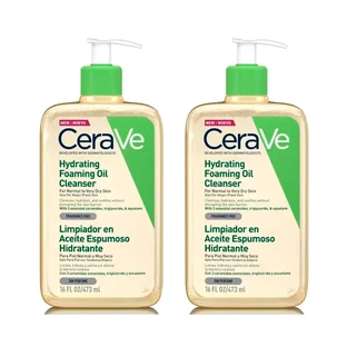 CeraVe Hydraterende Schuimende Reinigingsolie, verpakking 2 x 473 ml