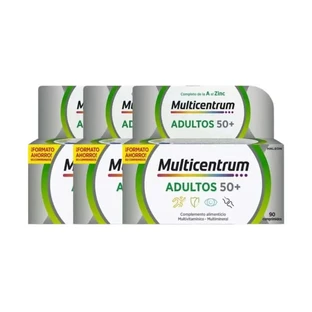Multicentrum Adultos 50+ Suplemento alimenticio multivitamínico para adultos mayores de 50 años Pack 3 x 90 comprimidos