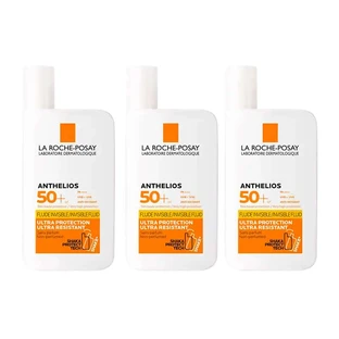 La Roche Posay Triple Anthelios Triple Anthelios Uv-Mune 400 Fluido Invisible Spf50+, 3 X 50 Ml