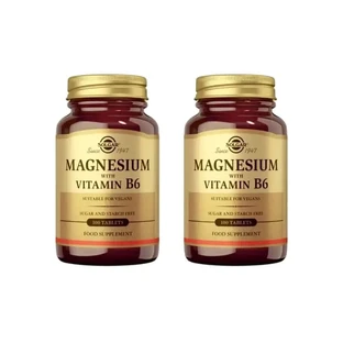 Solgar Magnesium + Vitamine B6, 2X100 tabletten