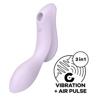 Satisfyer Air Pulse Curvy Trinity 2 Stimulator & Vibrator - Paars