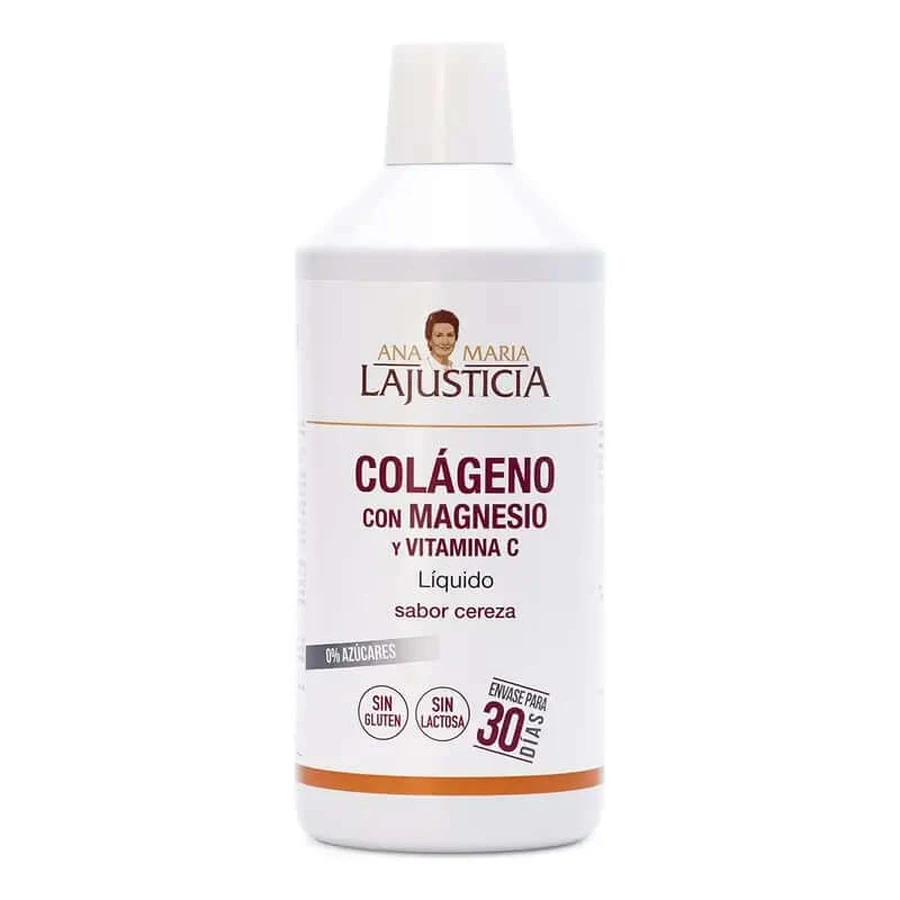 Ana Maria Lajusticia Colágeno con magnesio + vitamina C sabor cereza, 1 L