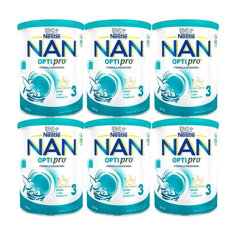 Nestlé Nan Optipro 3 Groeimelk, 6x800 g