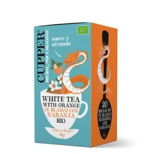 Cupper witte thee met sinaasappelinfusie 20 builtjes. Bio