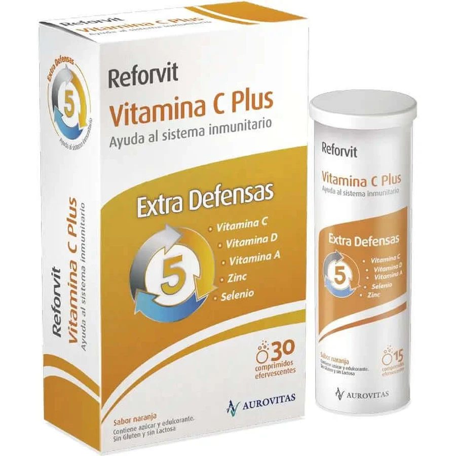 Reforvit Vitamin C Plus Extra Defences, 30 effervescent tablets