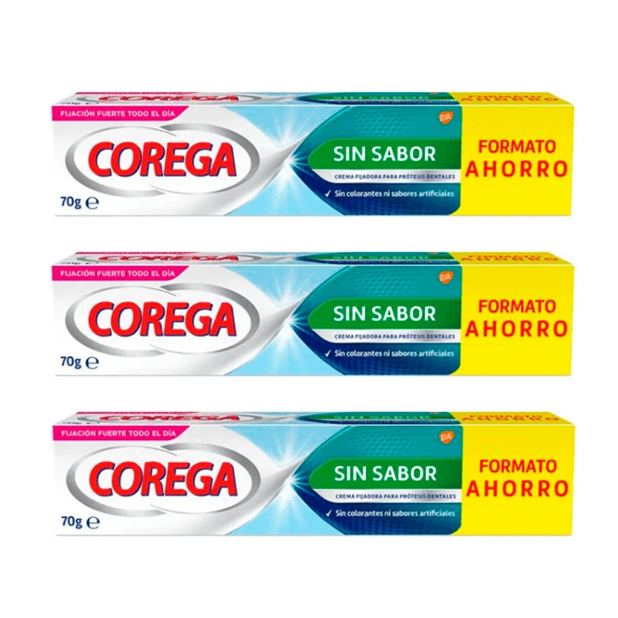 Corega Triplo Triplo Extra Stark Geschmacksfrei, 3 x 70 Gramm