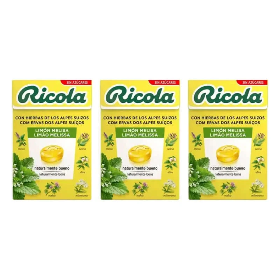 Ricola Zuckerfrei Zitrone Packung 3 x 50 g