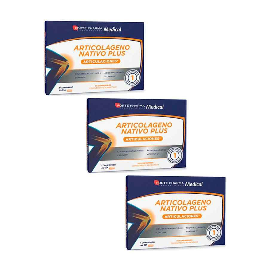 Forté Pharma Triplo Medical Articolageno Nativo Plus, 3 x 30 comprimés