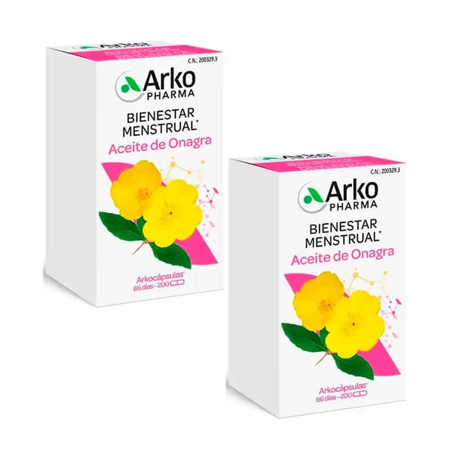 Arkopharma Arkocapsules Huile d'Onagre, 2 x 200 capsules