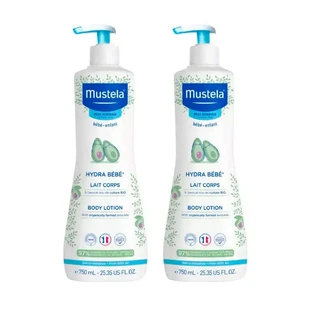 Mustela Hydra Baby Organic Avocado Body Milk, pack 2 x 750 ml