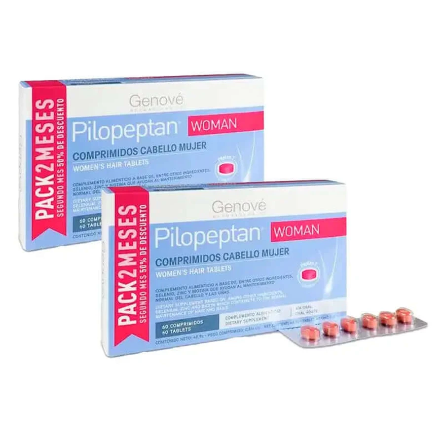 Pilopeptan Vrouw, verpakking 2 x 60 tabletten