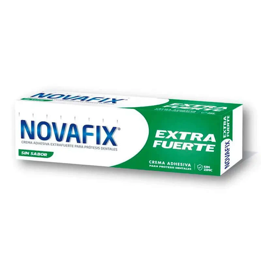 Novafix Extra Fuerte Crema adhesiva para prótesis sin sabor 45 g