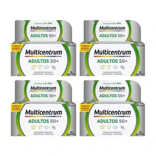 Multicentrum Volwassenen 50+ Multivitamine voedingssupplement voor volwassenen 50+ Pak 4 x 90 tabletten