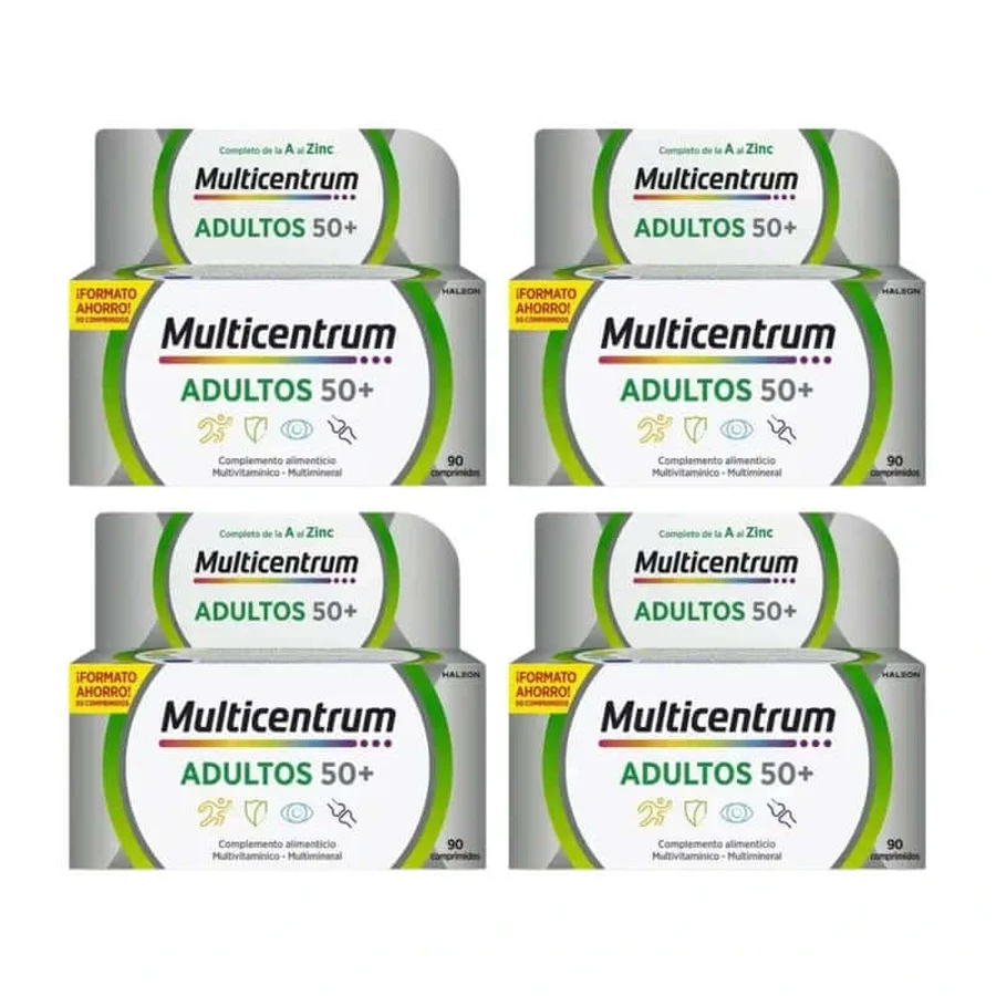 Multicentrum Volwassenen 50+ Multivitamine voedingssupplement voor volwassenen 50+ Pak 4 x 90 tabletten