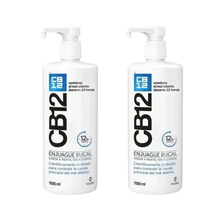 Cb12 Mouthwash with mint Mouthwash with mint flavor for halitosis, 2X1000 Ml