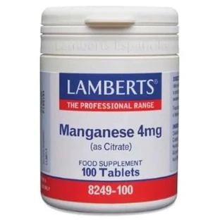 Lamberts Citrate de Manganèse 4Mg. 100 Capsules