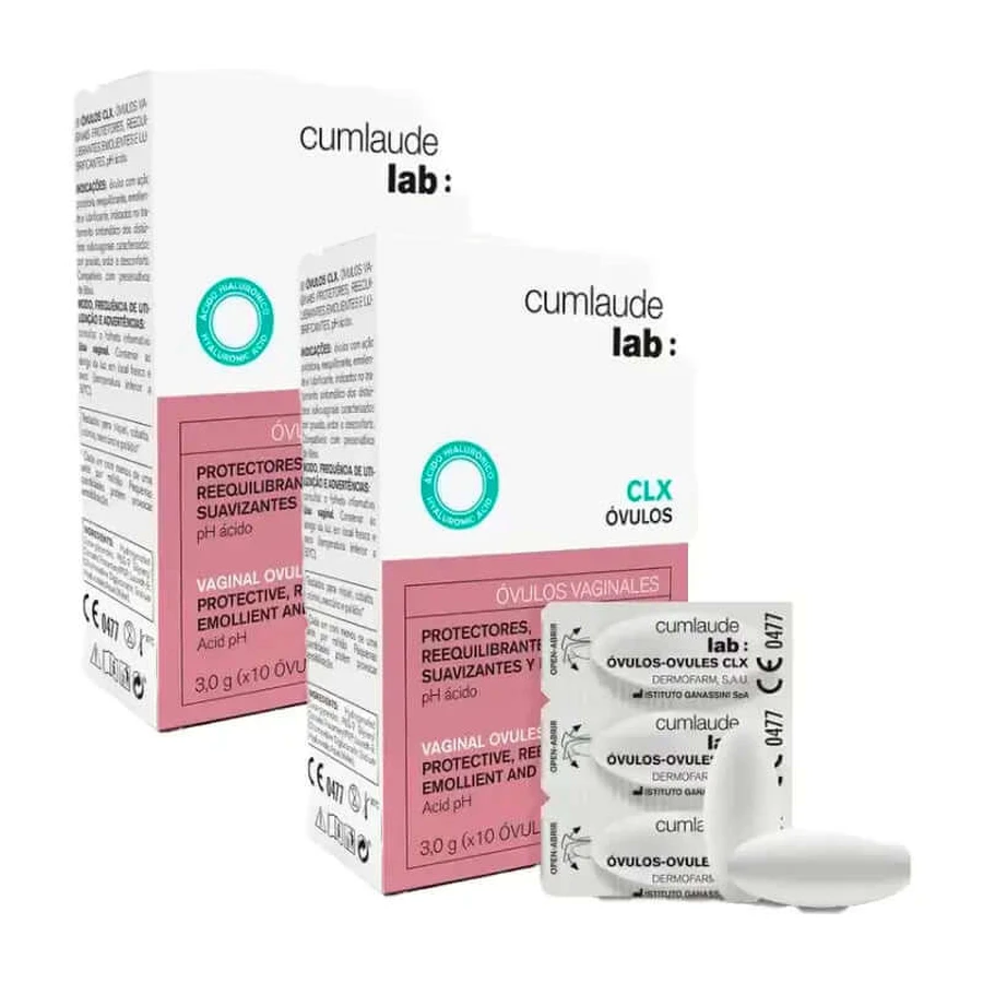 Cumlaude Lab Ovulos CLX Hidratantes y Calmantes, pack 2 x 10 unidades