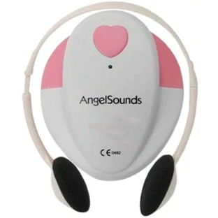 Mobiclinic Fetal Detector - Sound Capable - Safe - Includes audio cable - Portable - Simple - Pink - Angelsounds