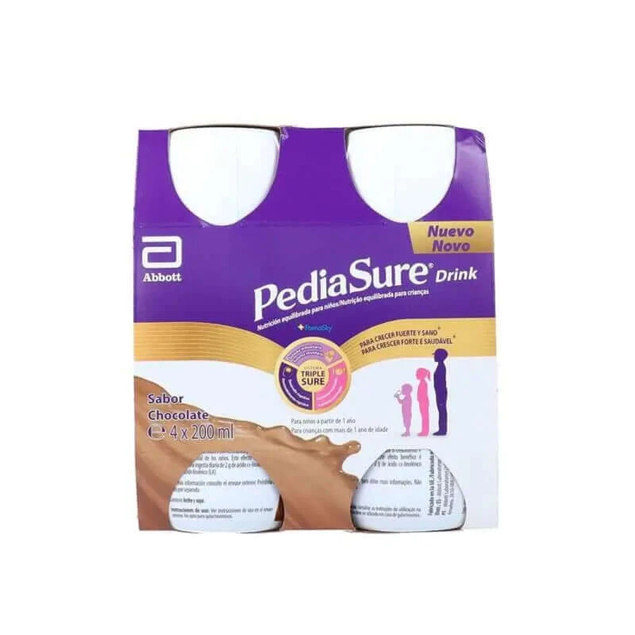 Pediasure Drink Chocolade Drink Kids, 4 flesjes x 220 ml