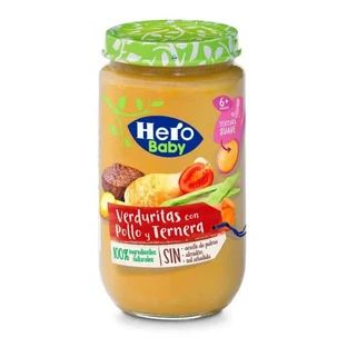 Hero Baby Baby Baby vegetable jar with chicken and beef, 235g