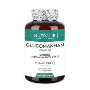 Nutralie Glucomannan with Choline + B3 + D3 Weight Loss , 120 capsules
