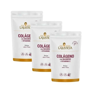 Ana Maria Lajusticia Collageen met magnesium + Vit.C Poeder met aardbeiensmaak Doypack , 3x350 gram