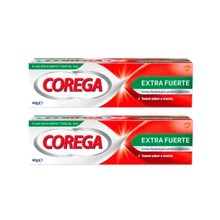 Corega Duplo Super Ultra Crème Extra Sterk, 2 x 40 gr