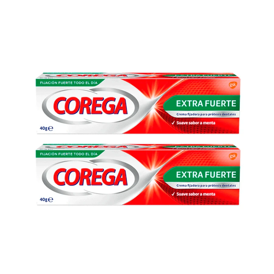 Corega Duplo Super Ultra Crème Extra Sterk, 2 x 40 gr