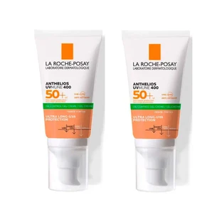 La Roche Posay Duplo Anthelios Uvmune 400 Olie Controle Gel-Crème Spf50+ Kleur, 2 X 50 Ml