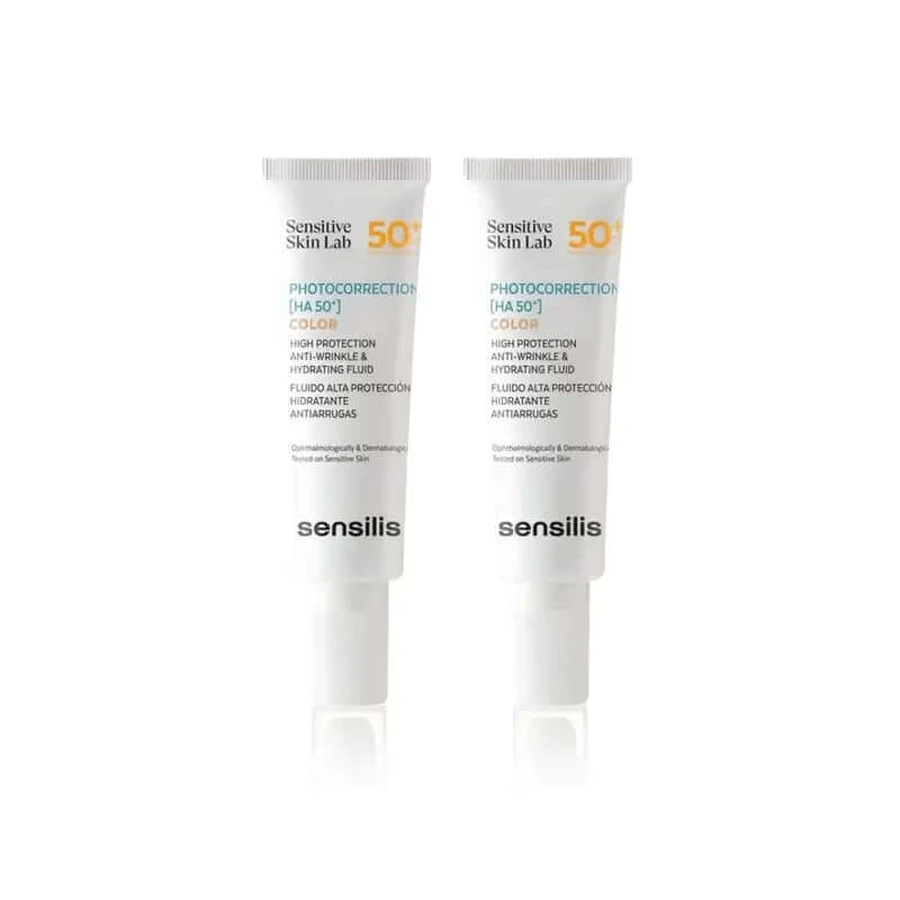 Sensilis Photocorrection [Ha 50+] Colorant hydratant et anti-rides, 2X50 Ml
