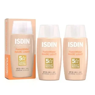 Isdin Fotoprotector Fusion Agua Fusion Color Light SPF 50 Pack 2 x 50 Ml