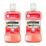 Listerine Duplo Alcoholvrij mondwater voor kinderen, cariësbescherming met fluoride, 2 x 500 ml