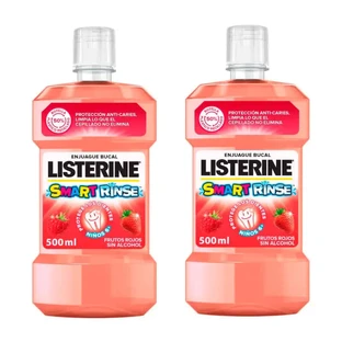 Listerine Duplo Alcohol-free mouthwash for children, caries protection with fluoride, 2 x 500 ml