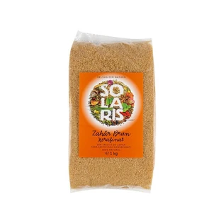 Brown unrefined sugar, 1 kg, Solaris