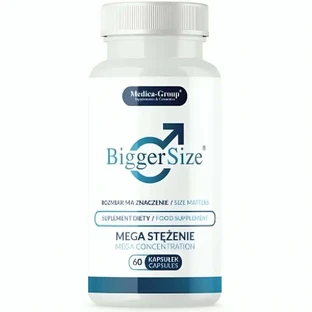 Medica Group Biggersize Suplemento dietético natural para aumentar la vitalidad y la energía masculinas , 60 cápsulas