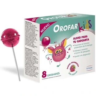 Orofar Kids Sugar Free Raspberry Raspberry Itchy Throat Lollipops , 8 lollipops