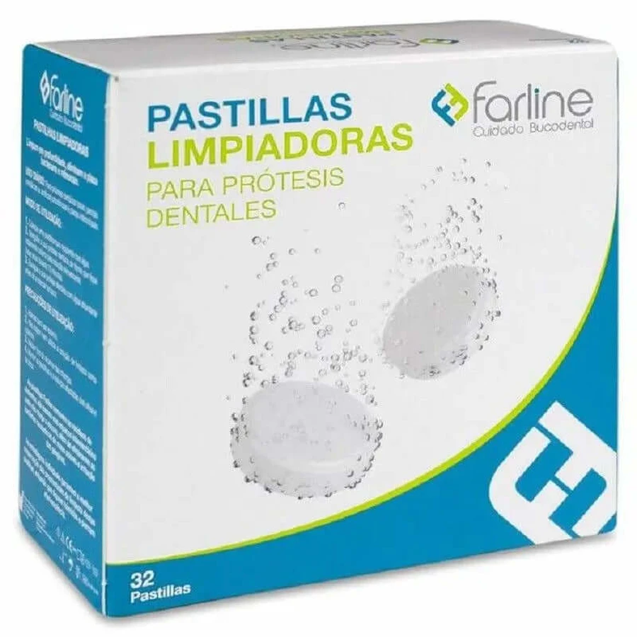 Farline Gebissreinigungs-Tabletten, 32 Stück