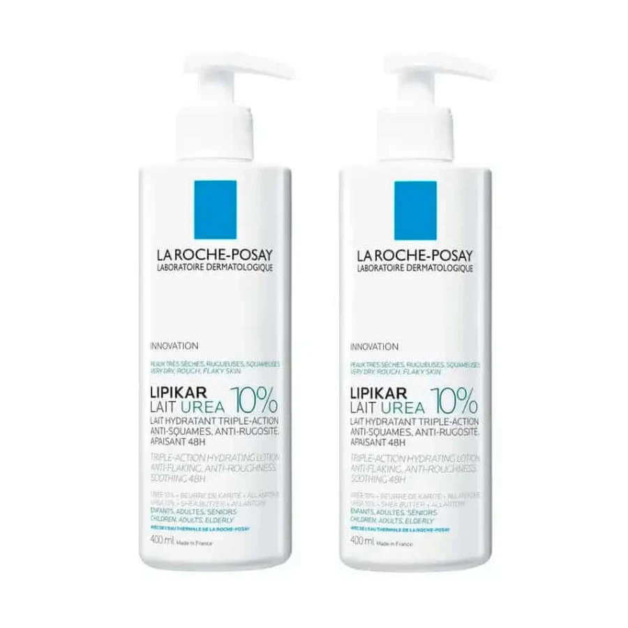 La Roche Posay Lipikar Lait Urea 10%, envase de 2 x 400 ml