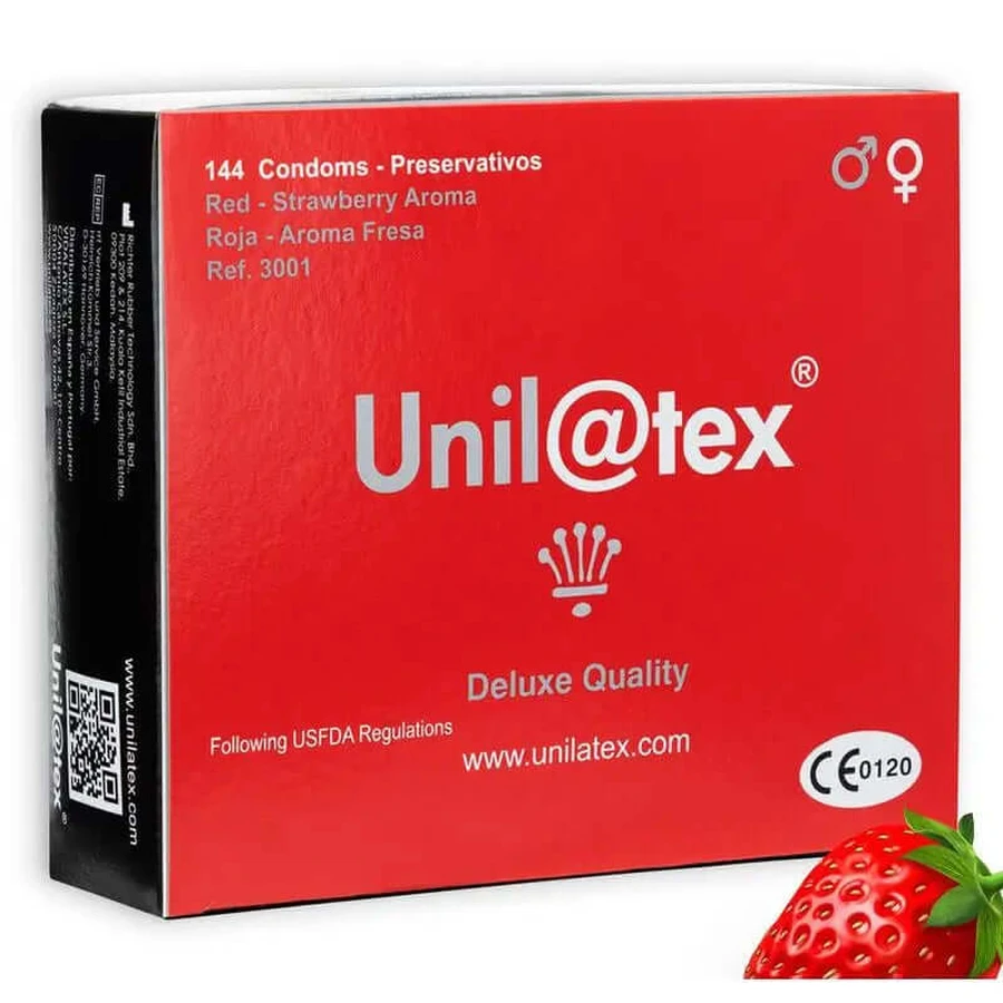 Preservativos Unilatex Rojo/Paja Preservativos 144 unidades