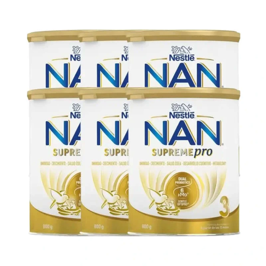 Nestlé Nan Supreme Pro 3 Growing Milk, 6x800 g