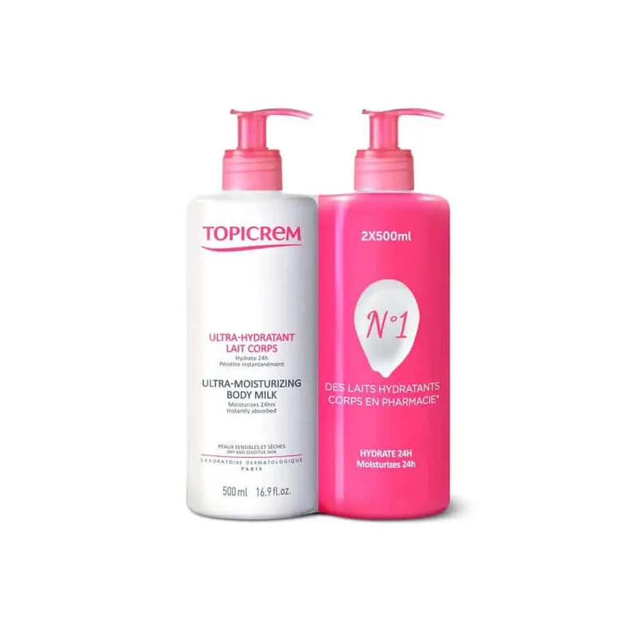 Topicrem Duo Pack Lapte de corp ultrahidratant 2x500 ml