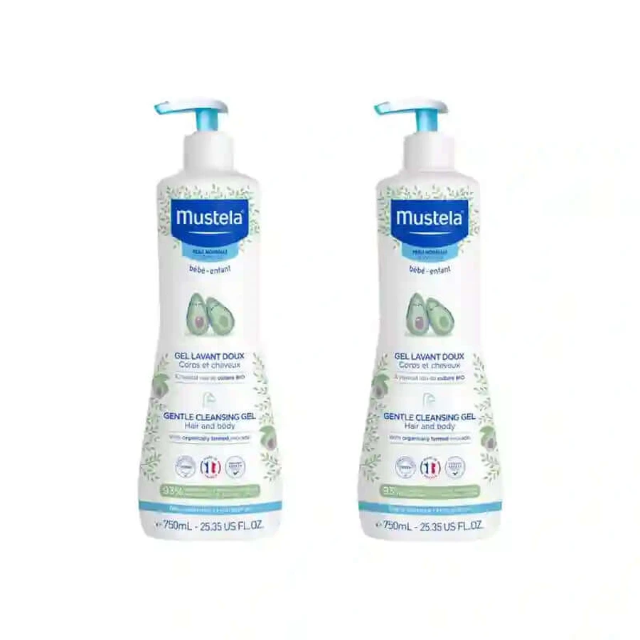 Mustela zartes Badegel mit Avocado Bio, 2X750 Ml