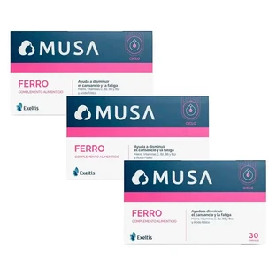 Musa Triple Iron Eisen Nahrungsergänzungsmittel, 3 x 30 Kapseln