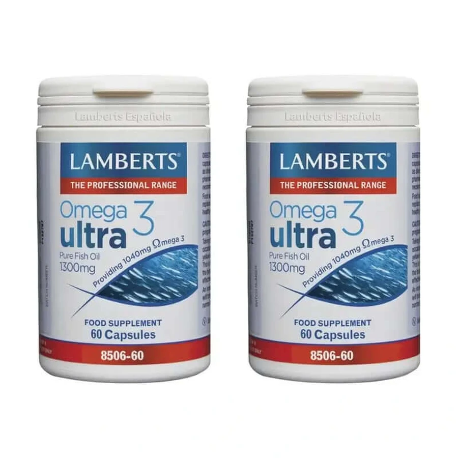 Lamberts Omega 3 Ultra reines Fischöl, 2X60 Kapseln